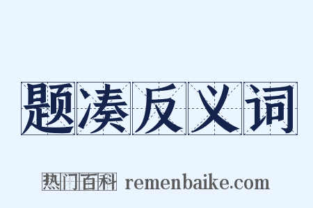 题凑反义词是什么意思的图片